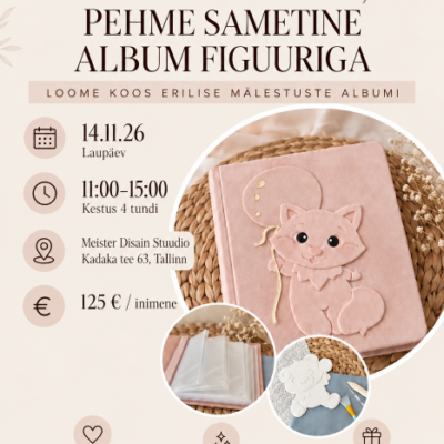 Pehme sametine album figuuriga koolitus