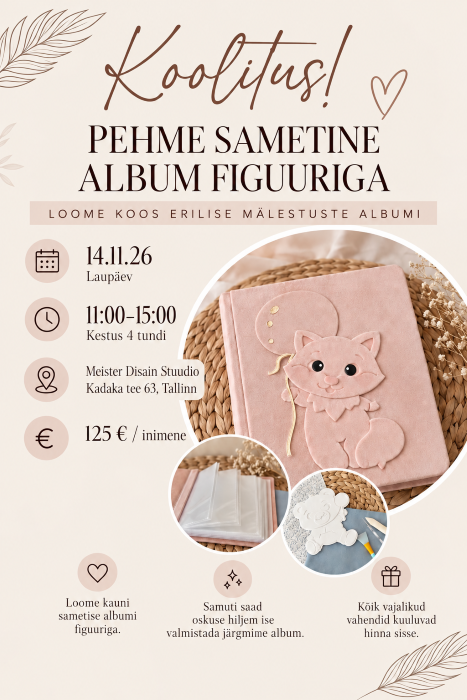 Pehme sametine album figuuriga koolitus